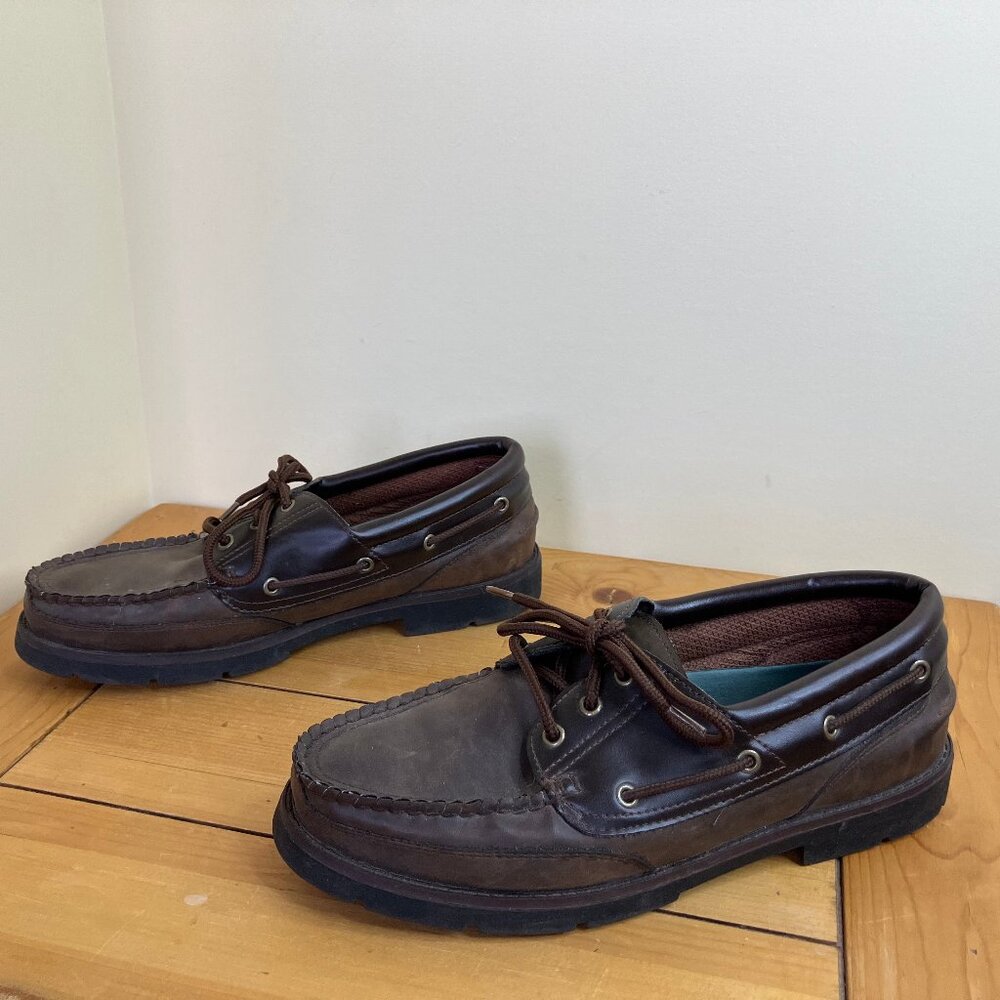 Premier Collection Brown Boat Shoes Loafers Faux Leather Men's US 9